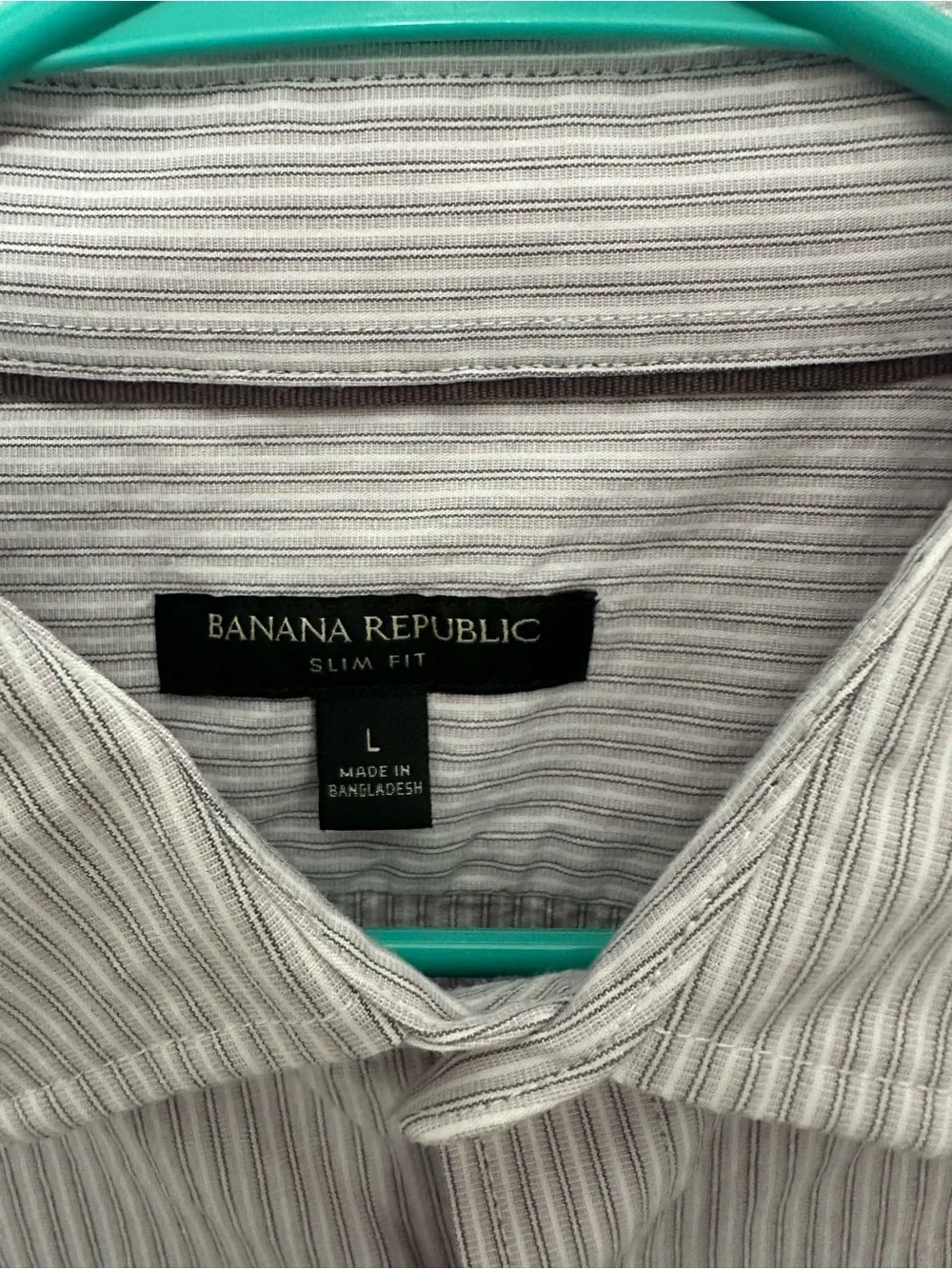 Banana Republic Men's Striped Dress Shirt